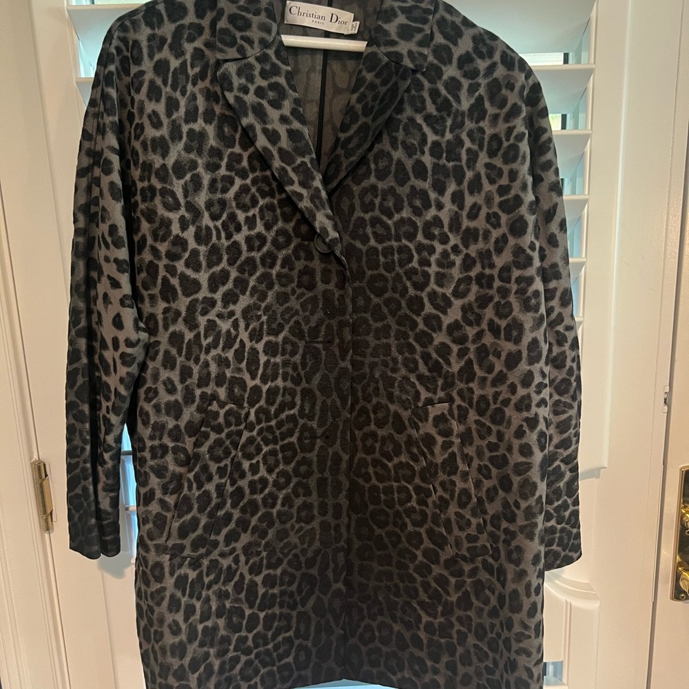 Christian Dior Leopard Print Denim Jacket